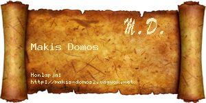 Makis Domos névjegykártya